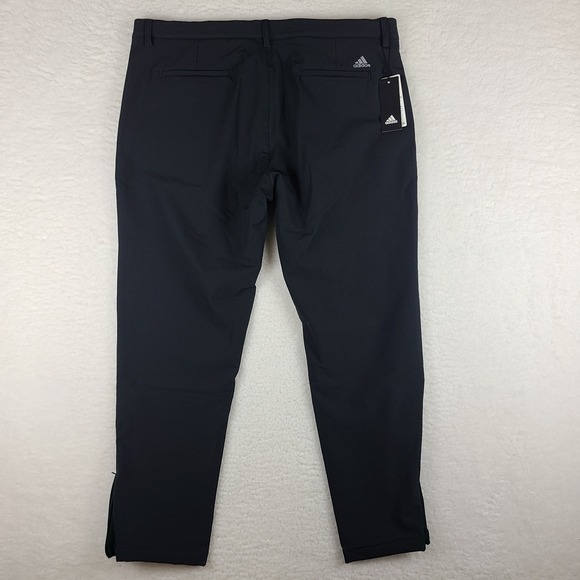 Adidas Pants Mens 40x30 Black Fleece Lined First Guard Performance Tech Golf NEW - Picture 11 of 13